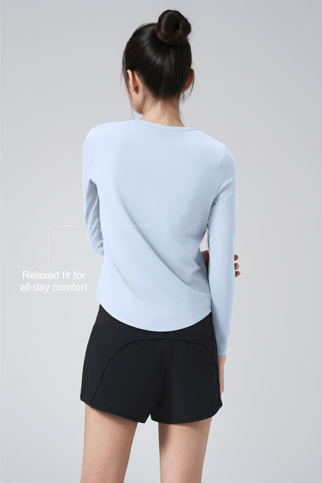 Anywhere™ Solid Color Long Sleeve Shirt | Women's Long Sleeve T-shirt