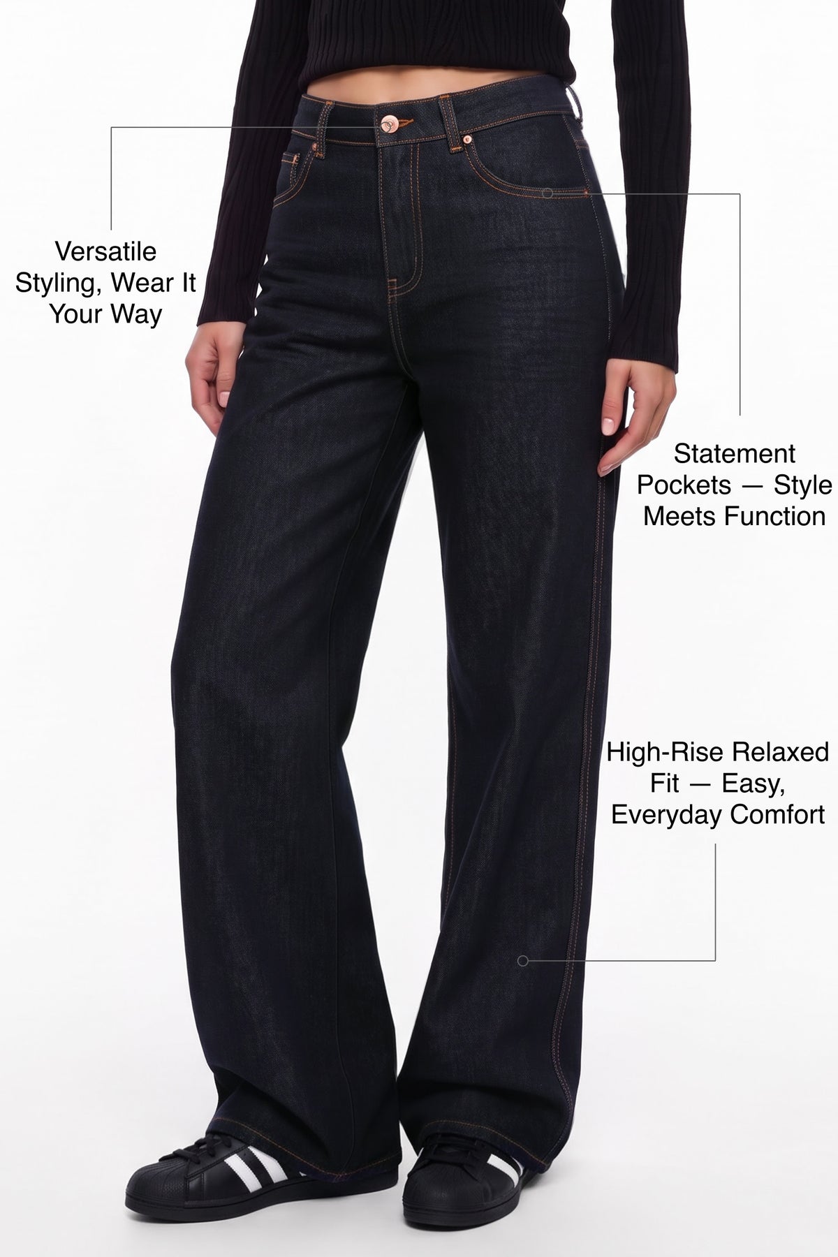 Anywhere™ Vintage High-Rise Straight-Leg Denim Jeans | Women's Pants
