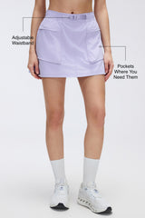 Anywhere™ Adjustable Waistband Built-In Shorts Pockets Skirt | Women's Sports Skirt