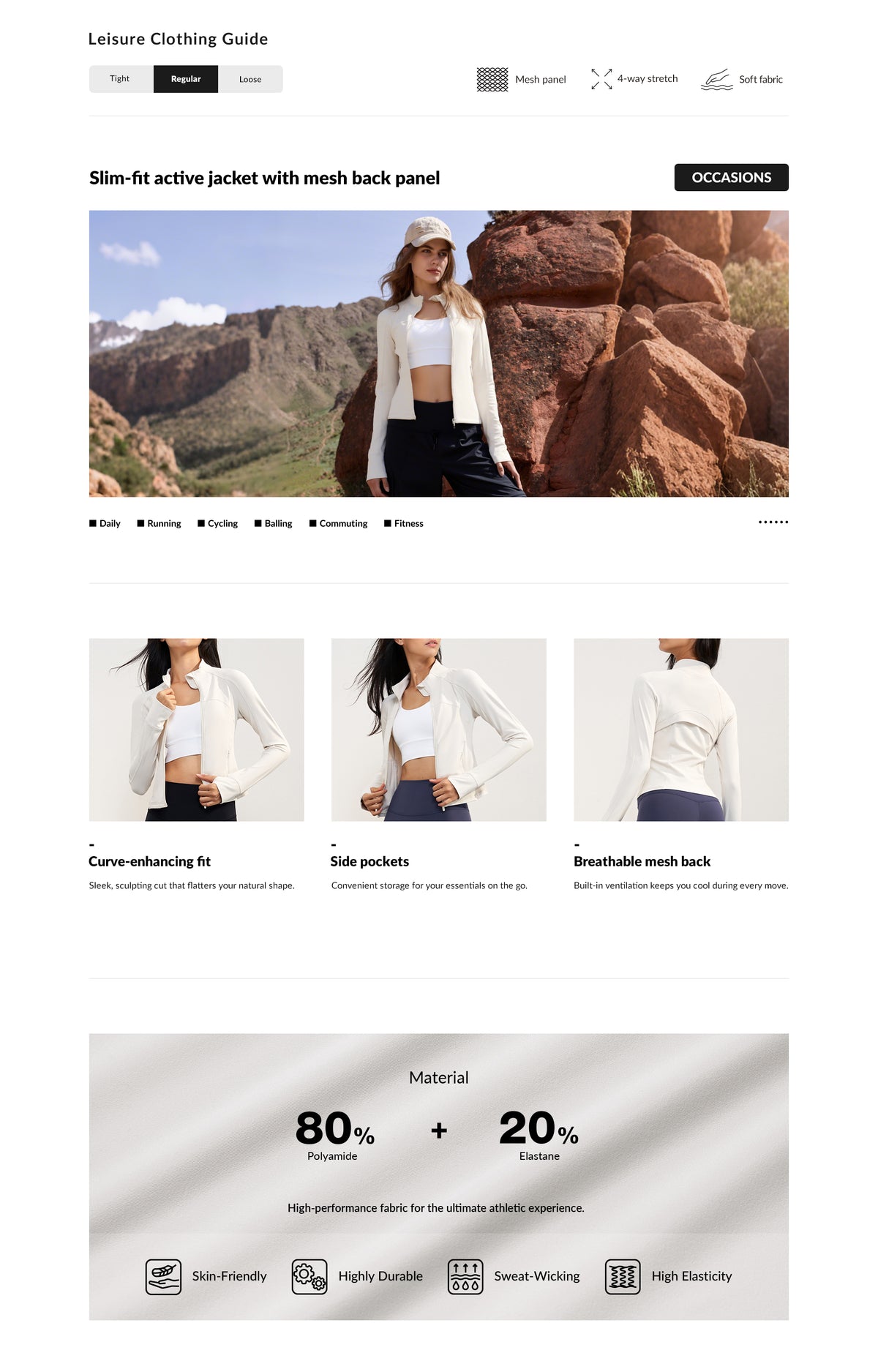 Anywhere™ Slim-fit active jacket with mesh back panel | Women's Sports Jacket