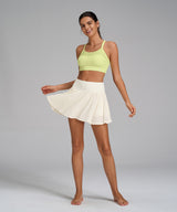 Sculpt Atmungsaktiver, plissierter Tennisrock mit Mesh-Futter | Damen-Sportrock