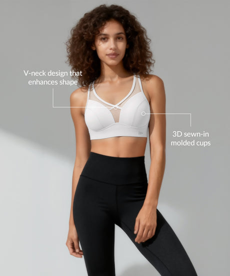 Shift Style Mesh Adjustable Sports Bra | Medium Support Sports Bra