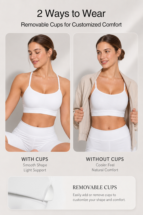 Anywhere™ Scoop Neckline Strappy Padded Yoga Bra | Women's Light Support Sports Bra