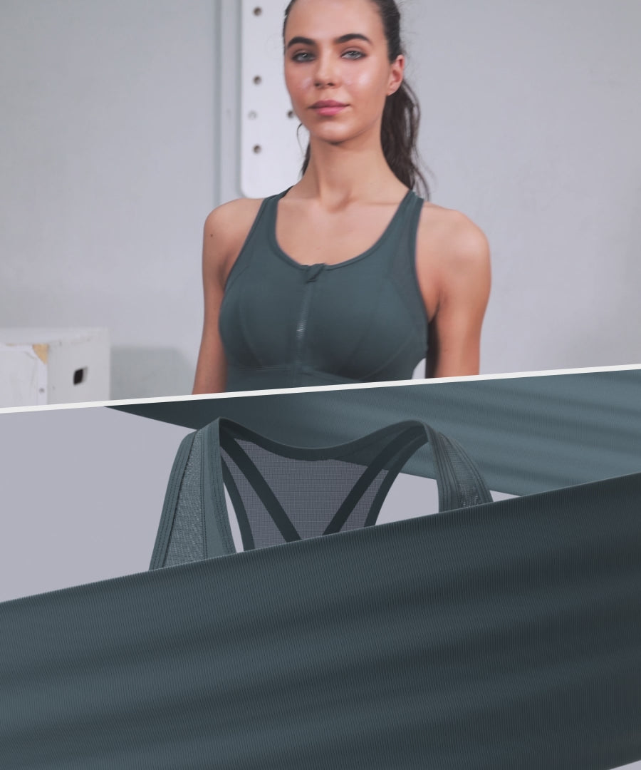 Sujetador para correr con espalda cruzada Power Cross | Sujetador deportivo de alta sujeción para mujer
