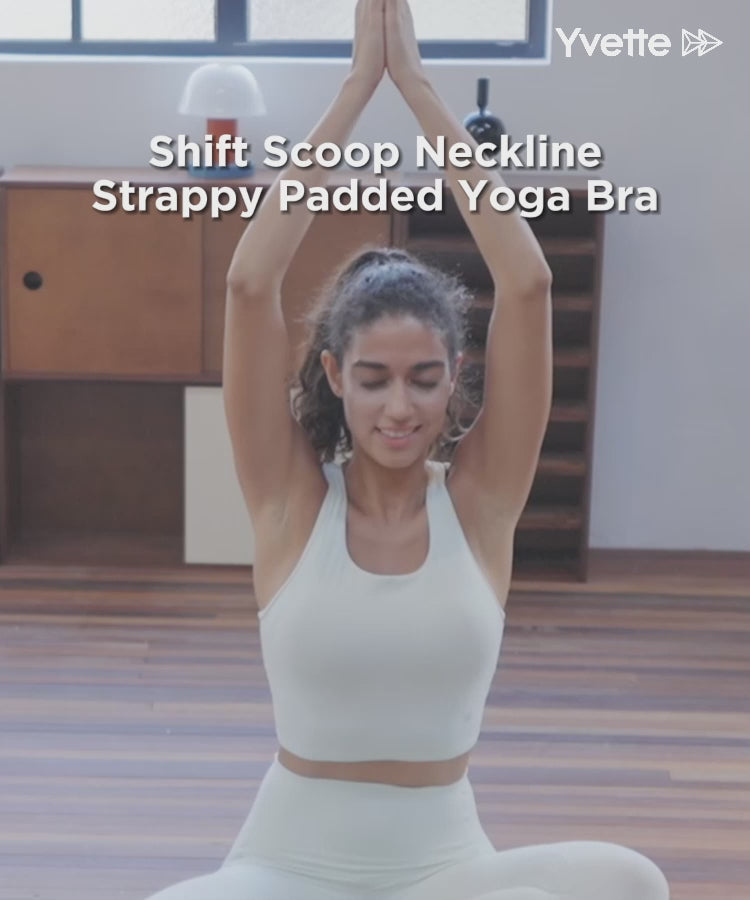 Shift Rund Urringning Med Band Och Vadderad Yoga-BH | Sport-BH Med Lätt Stöd För Damer