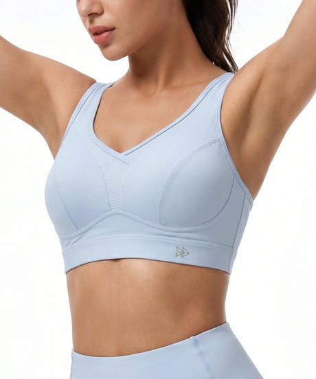 Shift Petal Mesh Adjustable Sports Bra Pink Blue | Women's Medium Support Sports Bra