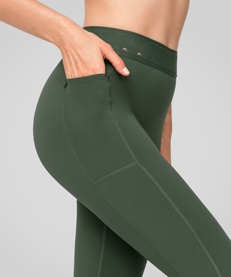 Power™ High Waist Logo Pockets Lined Running Leggings 24'' | Women's High Support Leggings