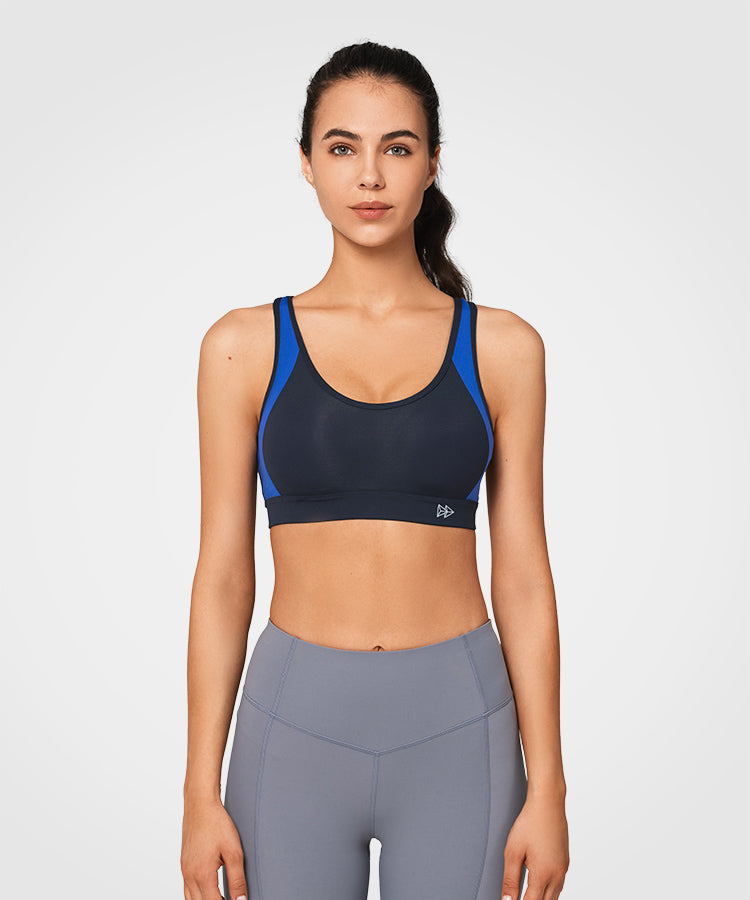 Sculpt Criss Cross Padded Gym Bra | Women's High Support Sports Bra (Plus Size)