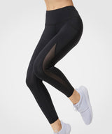 Sculpt Side Pocket Mesh Running Leggings | Women's High Support Leggings