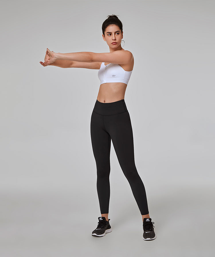 Sujetador deportivo con cremallera Power Classic | Sujetador deportivo de alta sujeción para mujer