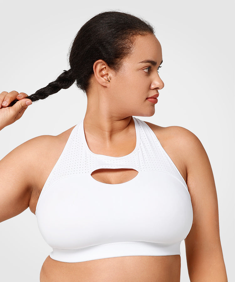 Sujetador para correr con relleno calado Enfold | Sujetador deportivo de sujeción alta para mujer (talla grande)