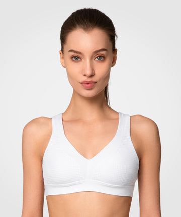 Power Cut Out Crossback Padded Running Bra
