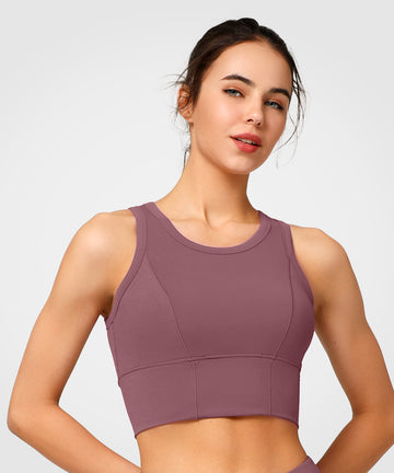 Echo V-Neck Ribbed Padded Yoga Bra