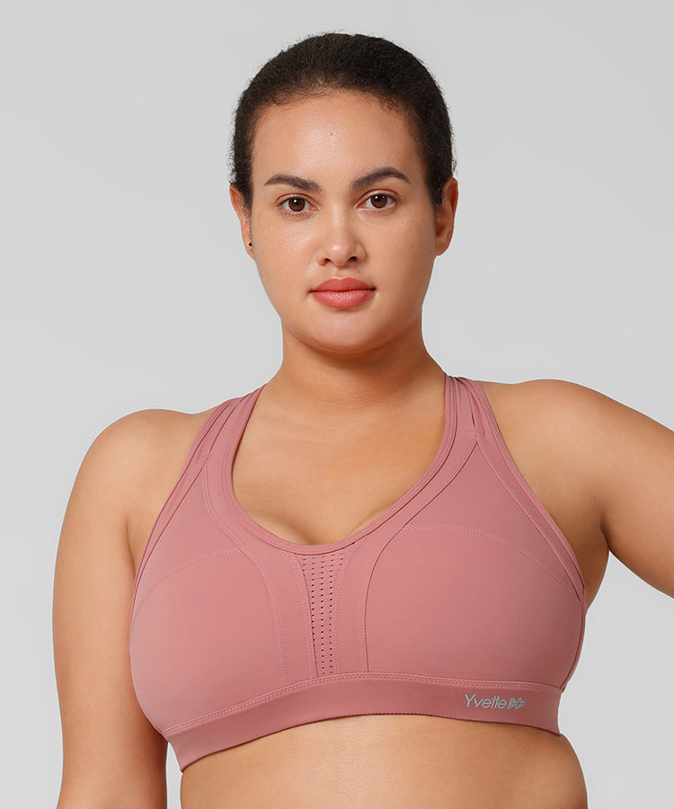 Power Cross Back gepolsterter Lauf-BH | Sport-BH mit starkem Halt für Damen (Übergröße)