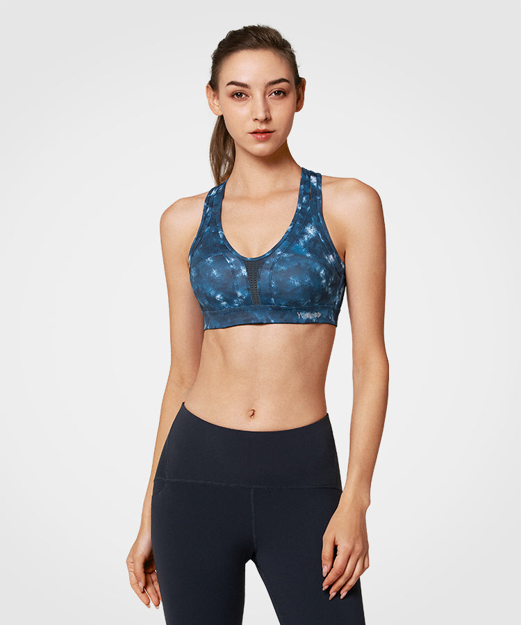 Power Cross Back Vadderad Löpar-BH | Sport-BH med högt stöd för kvinnor (plus size)