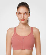Power Zip Justerbara Band Vadderad Löpar-BH | Sport-BH med Högt Stöd för Damer (Plus Size)