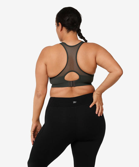Sujetador para correr con relleno de malla y espalda cruzada Shift | Sujetador deportivo de sujeción alta para mujer (talla grande)