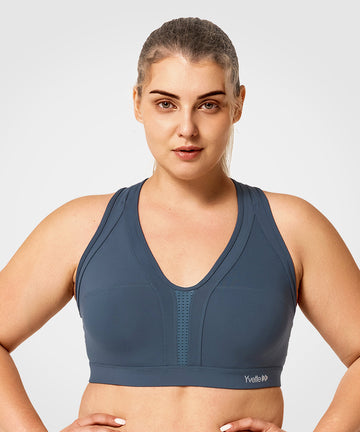 Yvette High Impact Women Sports Bra Front Closure Double Deck Mesh Running  Bra for Plus Size, 08AGrey, S(AC) : : Clothing, Shoes & Accessories