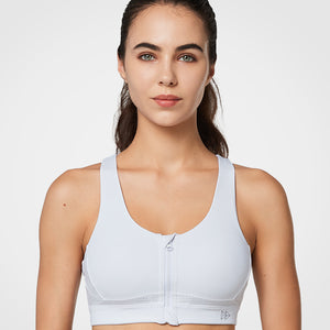 Women's Zip Front Sports Bra Wireless Post-Surgery Bra Active Yoga Sports  Bras - China Yoga Shirt and Yoga Crop Tops price