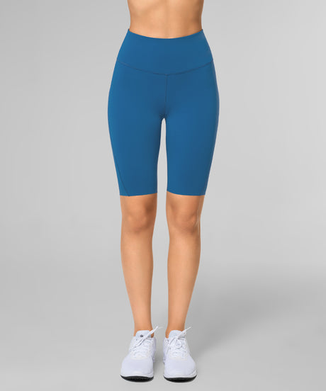 Echo högmidjade löparshorts med kort passform, 23 cm | Damsportshorts med högt stöd