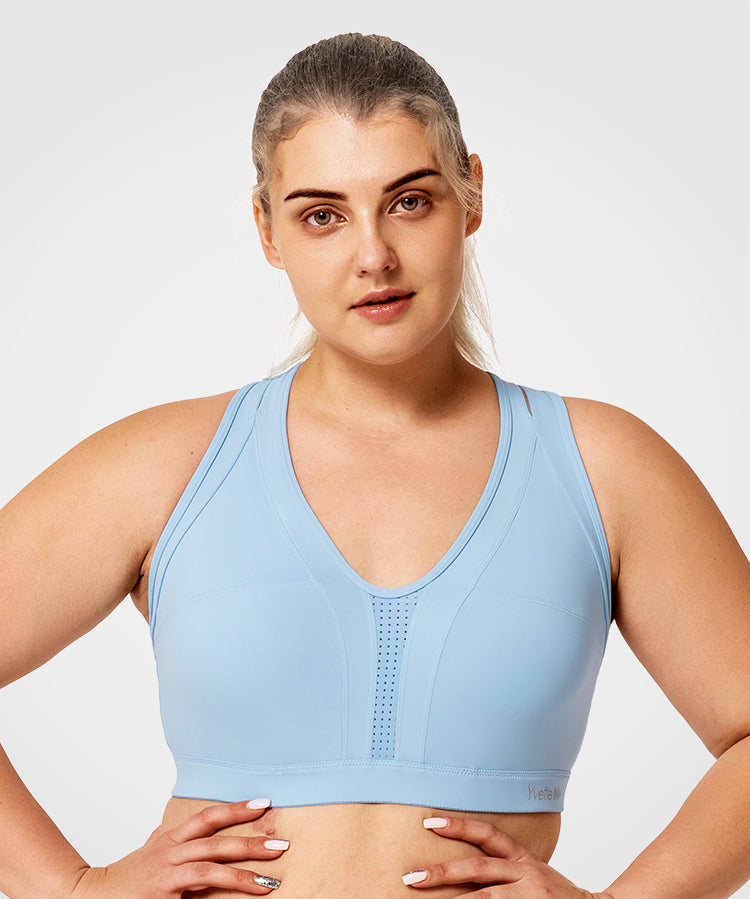 Power Cross Back gepolsterter Lauf-BH | Sport-BH mit starkem Halt für Damen (Übergröße)
