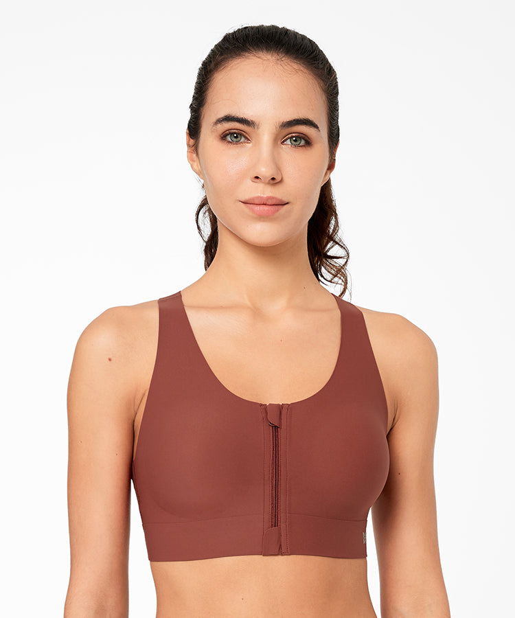 LOSHA MEDIUM IMPACT SPORTS BRA WITH REMOVABLE PADS & CUT OUT BACK
