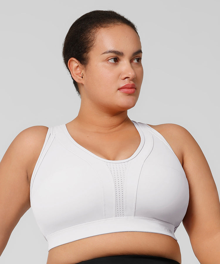 Power Cross Back Vadderad Löpar-BH | Sport-BH med högt stöd för kvinnor (plus size)