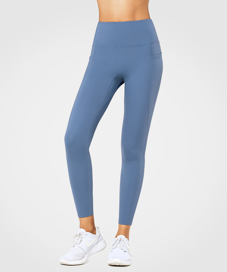 Yvette Workout Leggings for Women, High Waist Buttery Soft Non See-Through  Workout Running Tights Blue at  Women's Clothing store