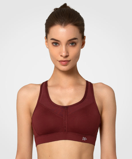 Power Verstellbare Träger Racerback Gepolsterter Lauf-BH | Damen Sport-BH mit starkem Halt
