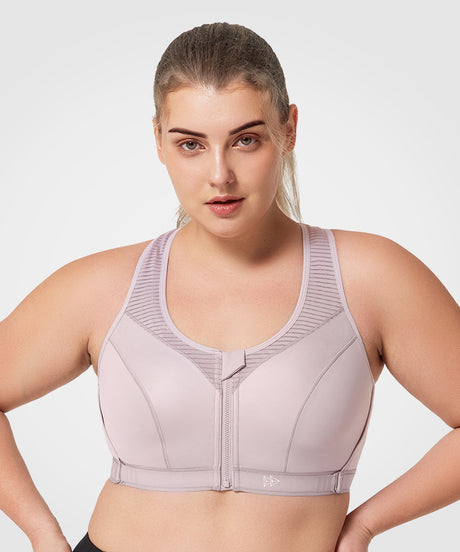 Justerbar vadderad löpar-BH | Sport-BH med högt stöd för kvinnor (plus size)