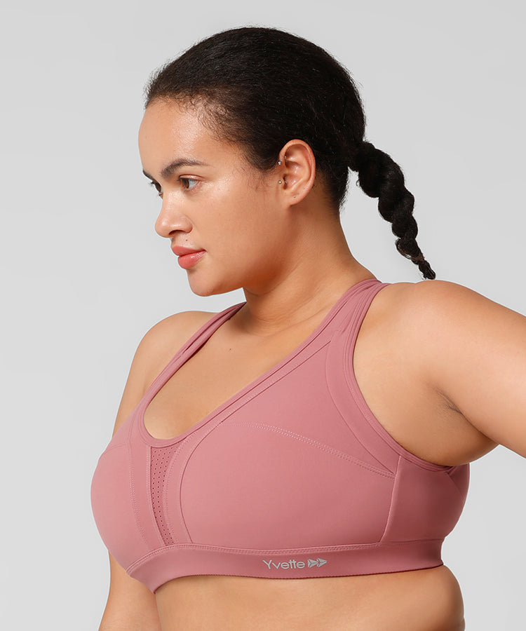 Power Cross Back gepolsterter Lauf-BH | Sport-BH mit starkem Halt für Damen (Übergröße)
