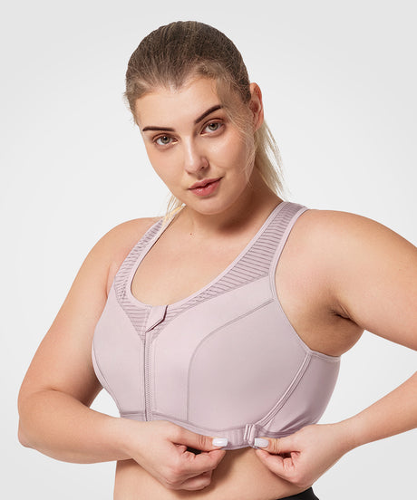 Justerbar vadderad löpar-BH | Sport-BH med högt stöd för kvinnor (plus size)