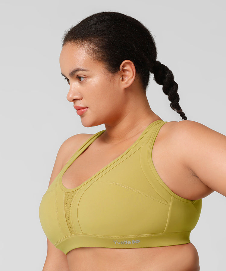 Power Cross Back gepolsterter Lauf-BH | Sport-BH mit starkem Halt für Damen (Übergröße)