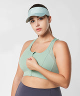 Power Cross Racerback Running Bra | Women's High Support Sports Bra (Plus Size)
