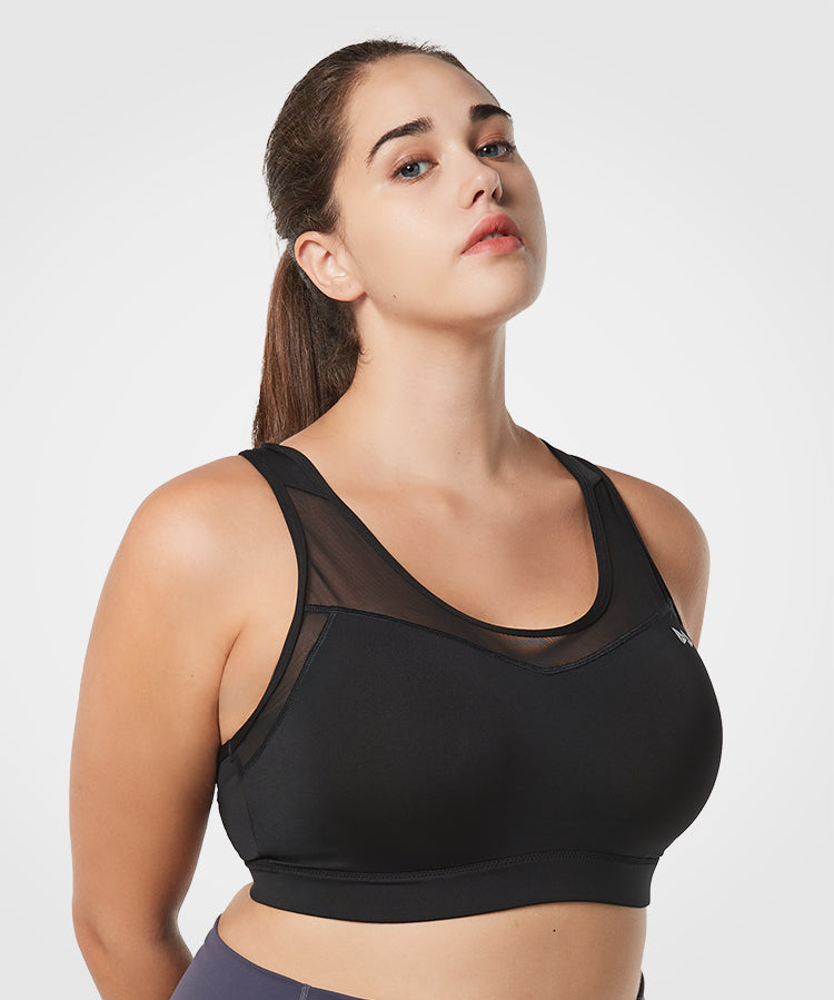 Shift Racerback Mesh gepolsterter Lauf-BH | Damen-Sport-BH mit starkem Halt (Übergröße)