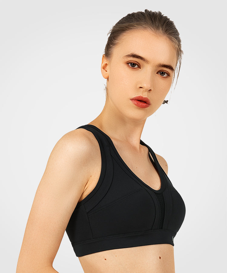 Sujetador para correr con relleno y espalda cruzada Echo | Sujetador deportivo de alta sujeción para mujer