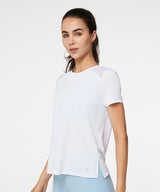 Echo Side Split Mesh T-Shirt | Damen Sport T-Shirt