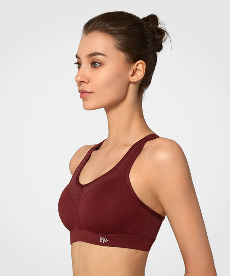 Power Verstellbare Träger Racerback Gepolsterter Lauf-BH | Damen Sport-BH mit starkem Halt