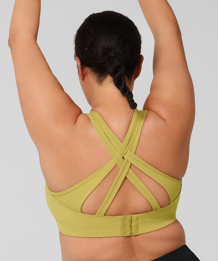 Sujetador para correr con relleno y espalda cruzada Power | Sujetador deportivo de sujeción alta para mujer (talla grande)