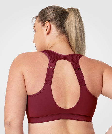 Justerbar vadderad löpar-BH | Sport-BH med högt stöd för kvinnor (plus size)