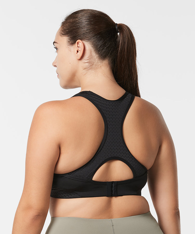 Sculpt Racerback Line Padded Running Bra | Women's High Support Sports Bra (Plus Size)