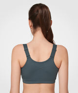 Power Zip Justerbara Band Vadderad Löpar-BH | Sport-BH med Högt Stöd för Damer (Plus Size)