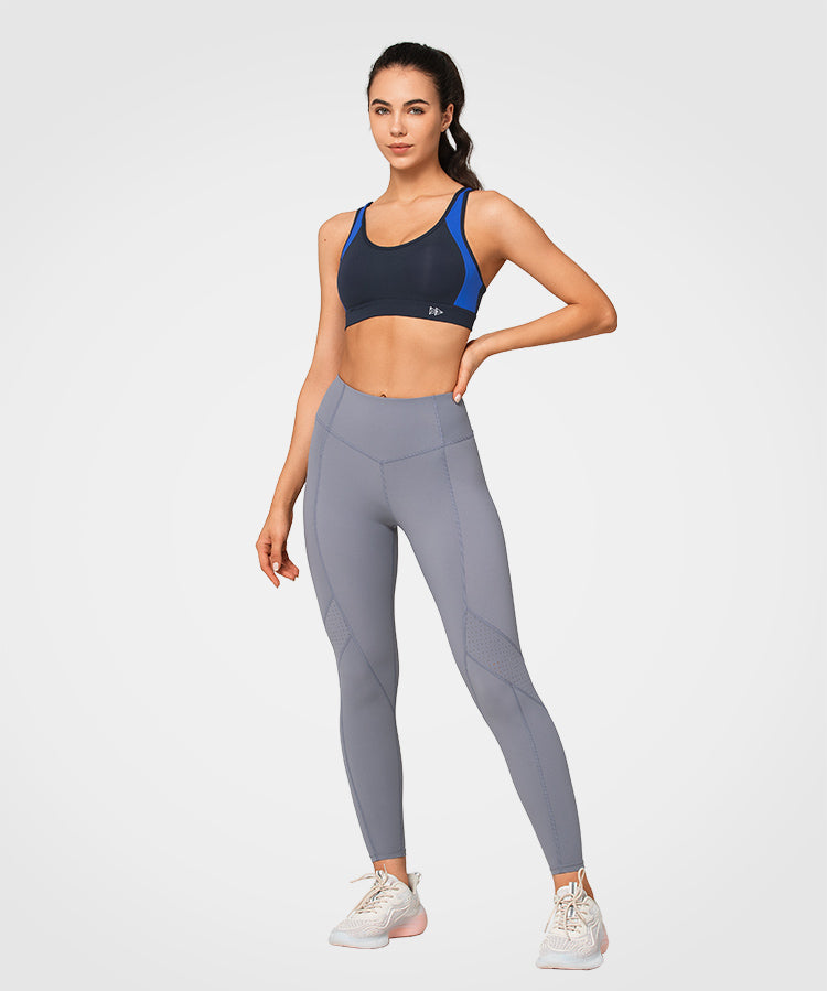 Sculpt Criss Cross Padded Gym Bra | Women's High Support Sports Bra (Plus Size)