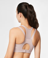 Power Zip Front Breathable Full-Coverage Running Bra | Women's High Support Sports Bra