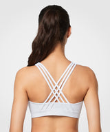 Power Zip Front Criss Cross Padded Running Bra | Women's High Support Sports Bra