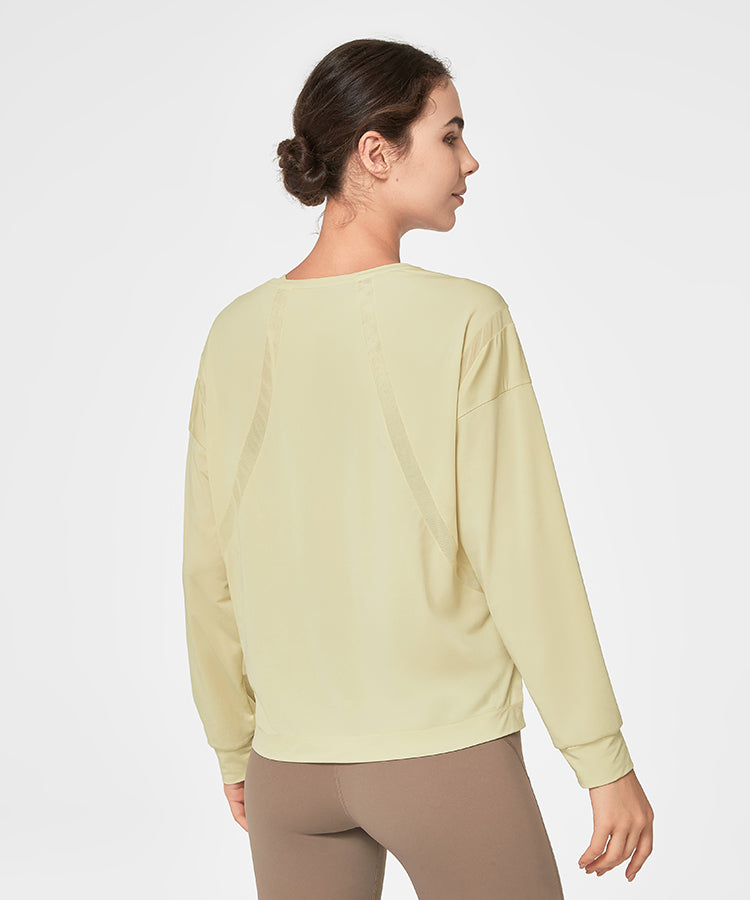 QILINXUAN Women's Long Sleeve Dot Mesh Office Shirt