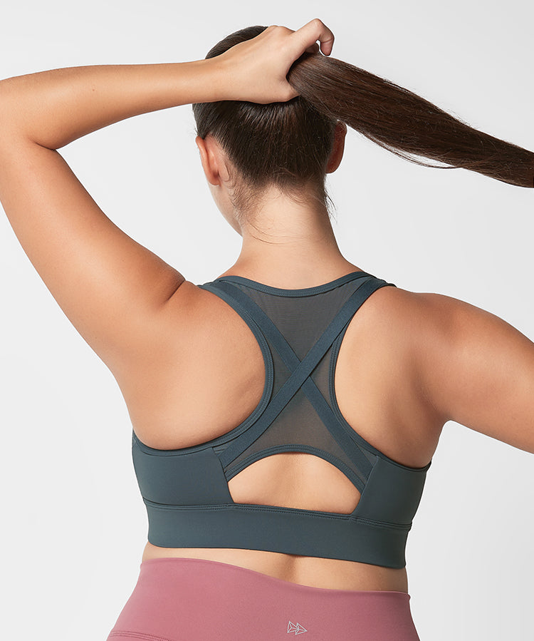 Power Cross Racerback-Lauf-BH | Sport-BH mit starkem Halt für Damen (Übergröße)