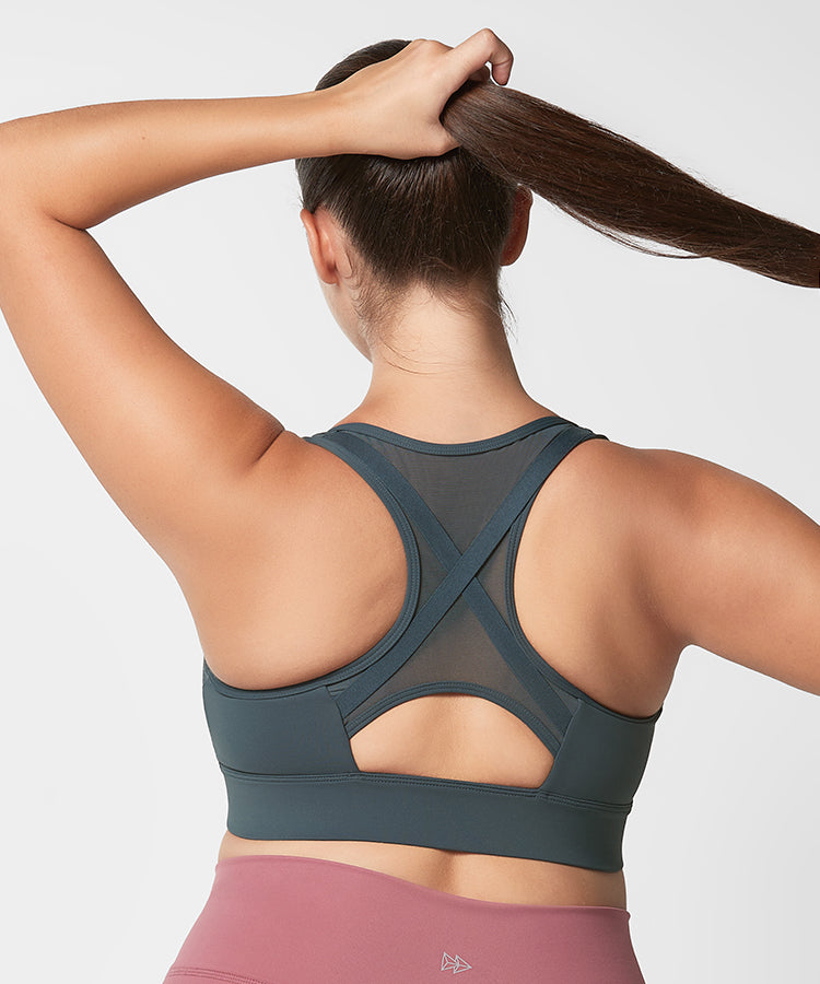 Power Cross Racerback-Lauf-BH | Sport-BH mit starkem Halt für Damen (Übergröße)