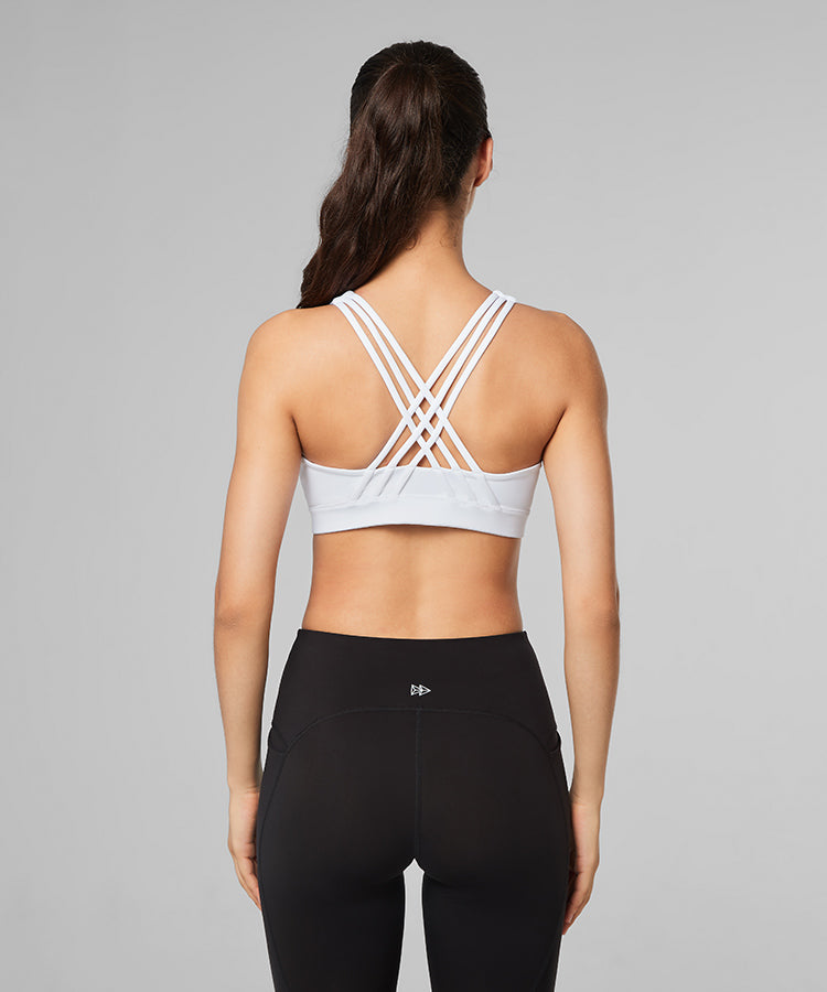 High Support Criss Cross Cut Out Back Sports Bra