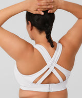Power Cross Back Vadderad Löpar-BH | Sport-BH med högt stöd för kvinnor (plus size)